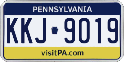 PA license plate KKJ9019