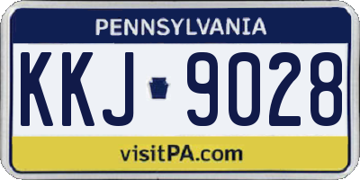 PA license plate KKJ9028