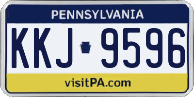 PA license plate KKJ9596