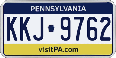 PA license plate KKJ9762