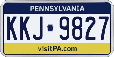 PA license plate KKJ9827