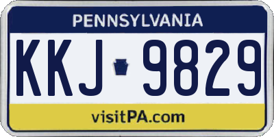 PA license plate KKJ9829