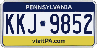 PA license plate KKJ9852
