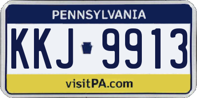 PA license plate KKJ9913