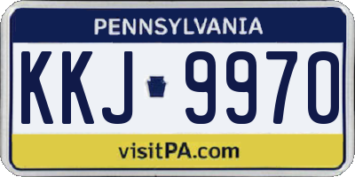 PA license plate KKJ9970