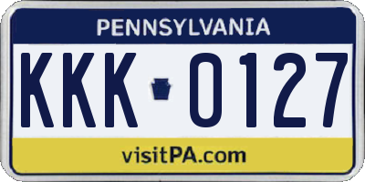 PA license plate KKK0127