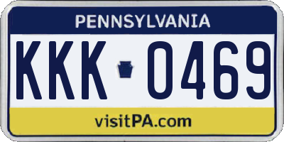 PA license plate KKK0469