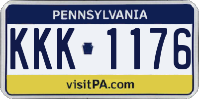 PA license plate KKK1176