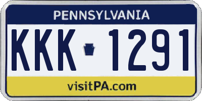 PA license plate KKK1291