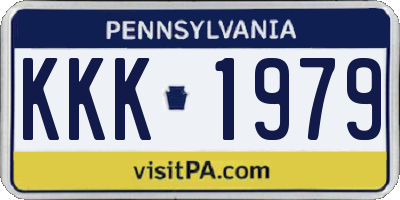 PA license plate KKK1979