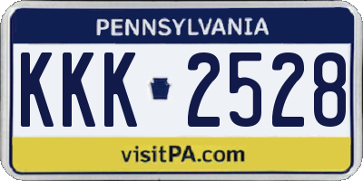 PA license plate KKK2528