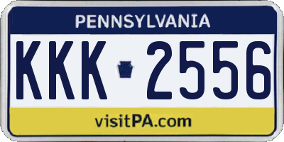 PA license plate KKK2556