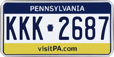PA license plate KKK2687
