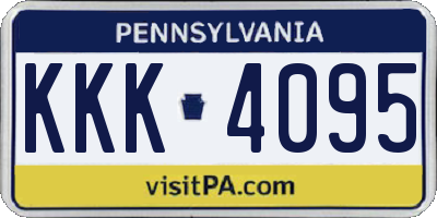 PA license plate KKK4095
