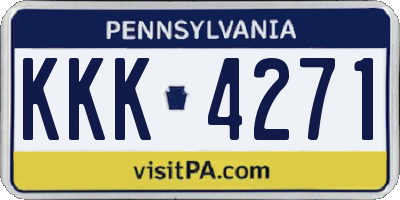 PA license plate KKK4271