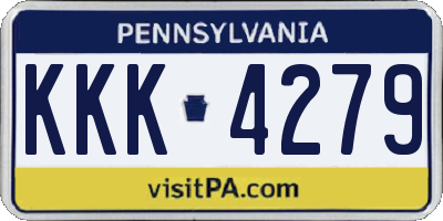 PA license plate KKK4279