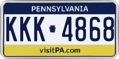 PA license plate KKK4868