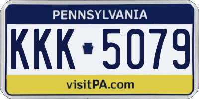 PA license plate KKK5079