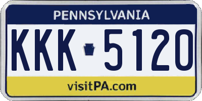 PA license plate KKK5120