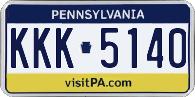 PA license plate KKK5140