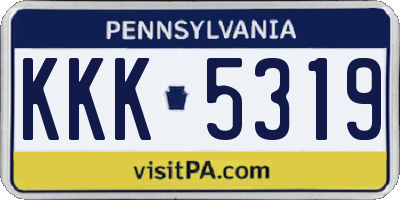 PA license plate KKK5319