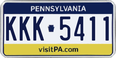 PA license plate KKK5411