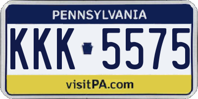 PA license plate KKK5575