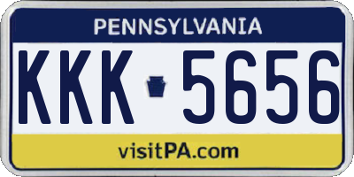 PA license plate KKK5656
