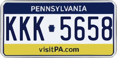 PA license plate KKK5658