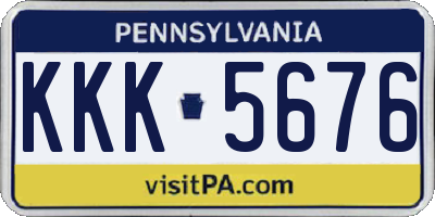 PA license plate KKK5676
