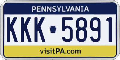 PA license plate KKK5891