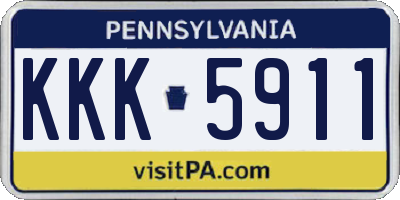 PA license plate KKK5911