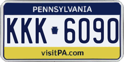 PA license plate KKK6090