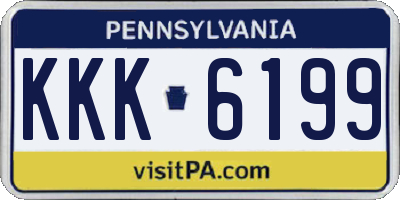 PA license plate KKK6199