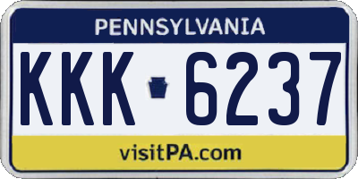 PA license plate KKK6237