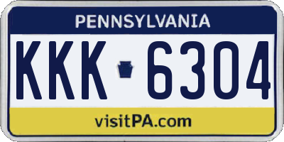 PA license plate KKK6304
