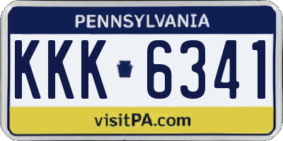 PA license plate KKK6341