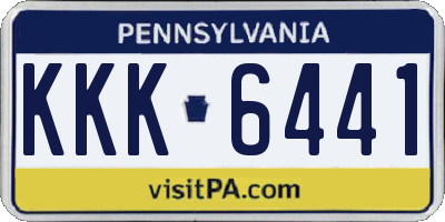 PA license plate KKK6441
