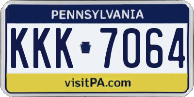 PA license plate KKK7064