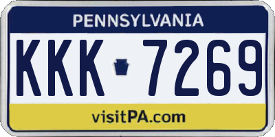 PA license plate KKK7269