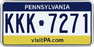 PA license plate KKK7271