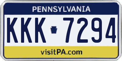 PA license plate KKK7294