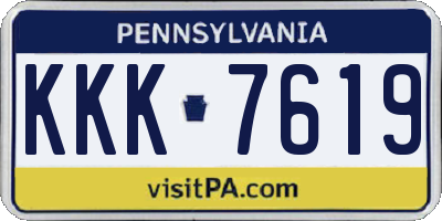 PA license plate KKK7619