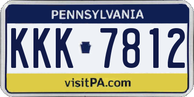 PA license plate KKK7812