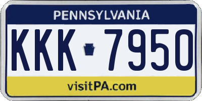 PA license plate KKK7950