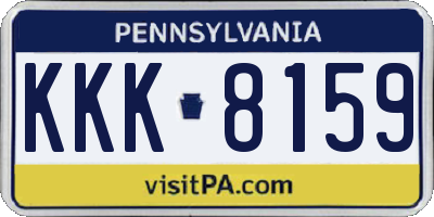 PA license plate KKK8159