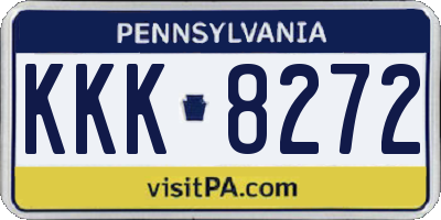 PA license plate KKK8272