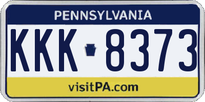 PA license plate KKK8373