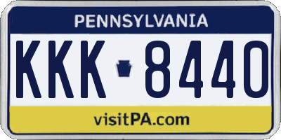 PA license plate KKK8440