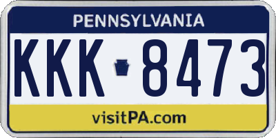 PA license plate KKK8473